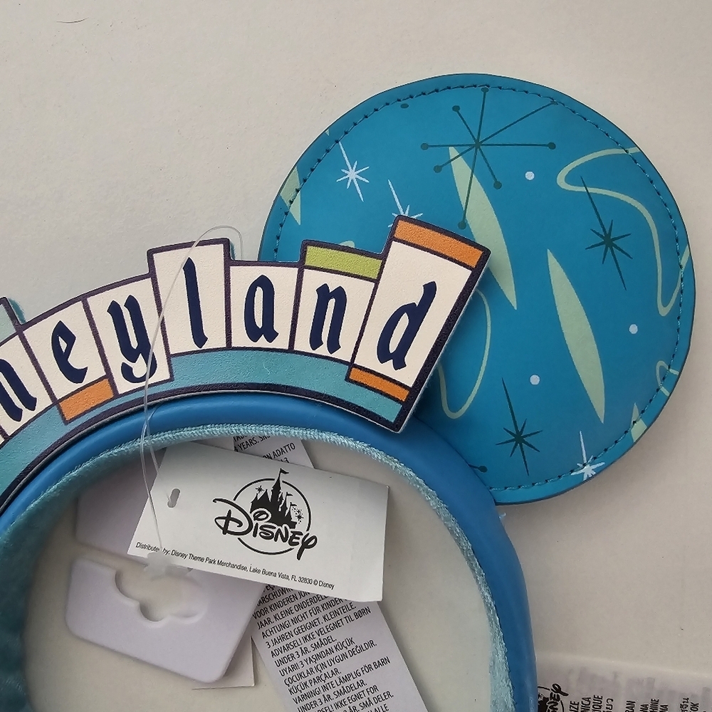 NWT Disneyland Tommorowland Retro Disney Mickey Ears Blue Galactic - Picture 7 of 14